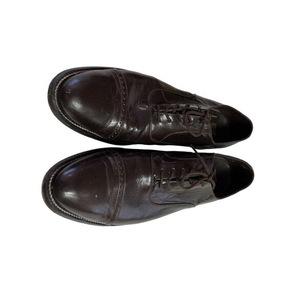 Stacy Baldwin Leather Dark Brown Men's Cap Toe Dress Shoes Size 12 sku 2625 - Picture 7 of 14